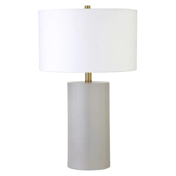 Crane 24" Ceramic Table Lamp With Fabric Shade In White Ceramic 1 Crane 24" Ceramic Table Lamp With Fabric Shade In White Ceramic