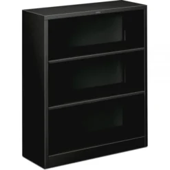 HON Metal Bookcase, Three-Shelf, 34.5w X 12.63d X 41h, Black -office furniture sale e136ea43fd99e22058e10648b235034aed