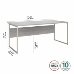 Bush Business Furniture Hybrid 72W X 36D Computer Table Desk With Metal Legs In Platinum Gray -office furniture sale e1618a9bc58fa3a8626af0967f4e3d687d