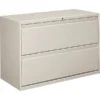 HON 800 Series Two-Drawer Lateral File, Letter/Legal/A4, 42w X 18d X 28h, Light Gray