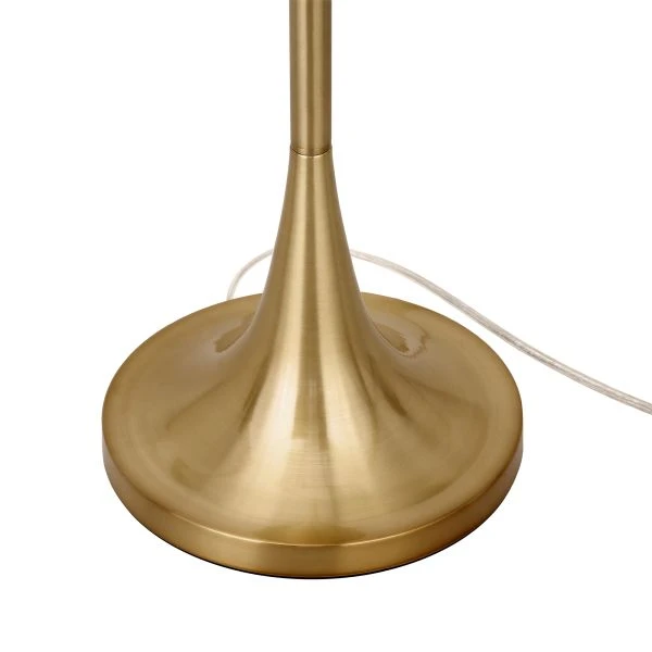 Ranger Boom Arm Floor Lamp With Glass Shade In Brass/Clear 2 Ranger Boom Arm Floor Lamp With Glass Shade In Brass/Clear - Image 2