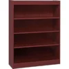 Lorell Panel End 4-Shelf Hardwood Veneer Bookcase