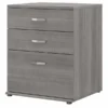 Bush Business Furniture Universal Floor Storage Cabinet With Drawers In Platinum Gray