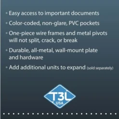 Tarifold, Inc. Wall Unit Reference Starter Set, Five Wire-Reinforced Pockets -office furniture sale e251bc48143178b7a5ed1b38ee773a2889
