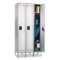 Safco Single-Tier, Three-Column Locker, 36w X 18d X 78h, Two-Tone Gray -office furniture sale e258f0d97278c6a32dea83e88fec431544