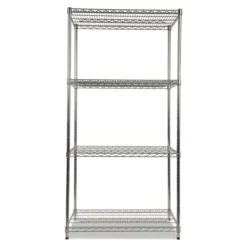Alera NSF Approved Industrial Heavy Duty Wire Shelving Starter Kit, 4-Shelf, 36w X 24d X 72h,Silver -office furniture sale e2654954285c06e53ce76056c607637e8c