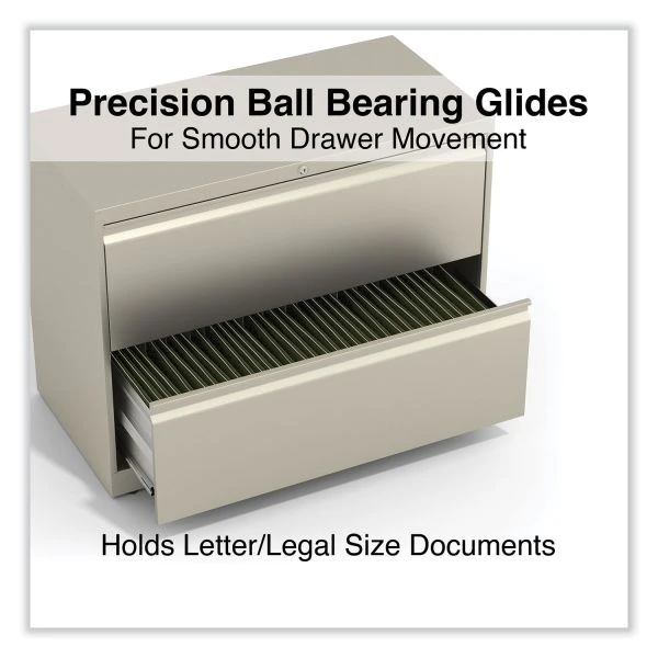 Alera Lateral File, 2 Legal/Letter-Size File Drawers, Putty, 36" X 18.63" X 28" 3 Alera Lateral File, 2 Legal/Letter-Size File Drawers, Putty, 36" X 18.63" X 28" - Image 3
