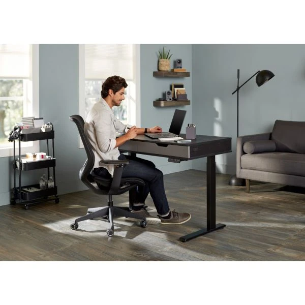 WorkPro Sentrix Ergonomic Mesh/Fabric Mid-Back Manager's Chair, 3D Arms, Black, BIFMA Certified 8 WorkPro Sentrix Ergonomic Mesh/Fabric Mid-Back Manager's Chair, 3D Arms, Black, BIFMA Certified - Image 8