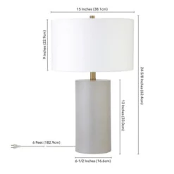 Crane 24" Ceramic Table Lamp With Fabric Shade In White Ceramic 9 Crane 24" Ceramic Table Lamp With Fabric Shade In White Ceramic -office furniture sale e2fdc41d8194be9cabaf4b8880d54359ea