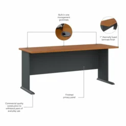 Bush Business Furniture Series A: Natural Cherry 72W Desk -office furniture sale e32ccf39893b8136e03043b90dc17363dc