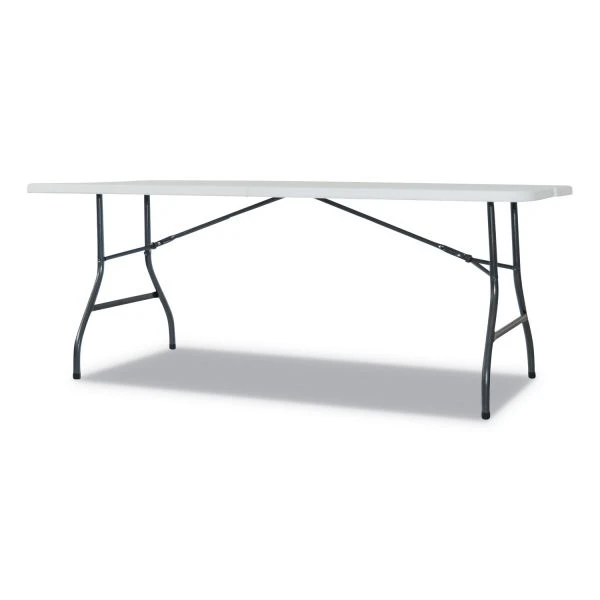 Alera Fold-in-Half Resin Folding Table, Rectangular, 72w X 29.63d X 29.25h, White 3 Alera Fold-in-Half Resin Folding Table, Rectangular, 72w X 29.63d X 29.25h, White - Image 3