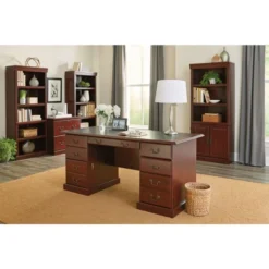 Sauder Heritage Hill 71 1/4"H 3-Shelf Traditional Bookcase, Cherry/Dark Finish -office furniture sale e34d3c9c16bd17308411eebe1143e40320