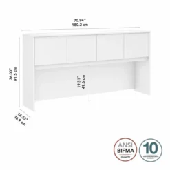 Bush Business Furniture Hybrid 72W Desk Hutch In White 9 Bush Business Furniture Hybrid 72W Desk Hutch In White -office furniture sale e35fdc6077f8532a437cf820bae4761a5c