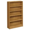 HON 1870 Series Bookcase, Five-Shelf, 36w X 11.5d X 60.13h, Harvest