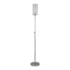Frieda 66" Tall Floor Lamp With Glass Shade In Polished Nickel/Clear