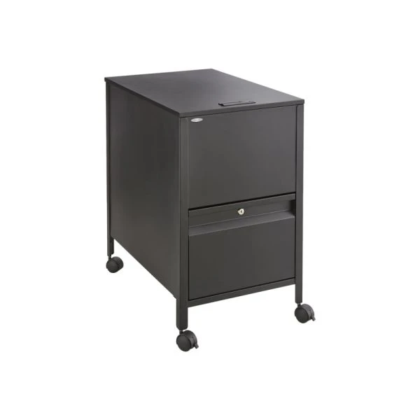 Safco Locking Mobile Tub File With Drawer, Letter Size, Metal, 1 Drawer, 1 Bin, 17" X 26" X 28", Black 2 Safco Locking Mobile Tub File With Drawer, Letter Size, Metal, 1 Drawer, 1 Bin, 17" X 26" X 28", Black - Image 2