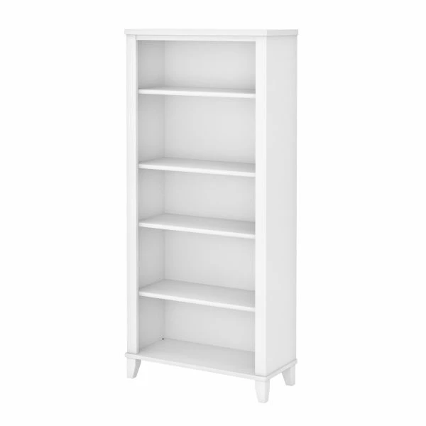 Bush Furniture Somerset Tall 5 Shelf Bookcase In White 1 Bush Furniture Somerset Tall 5 Shelf Bookcase In White