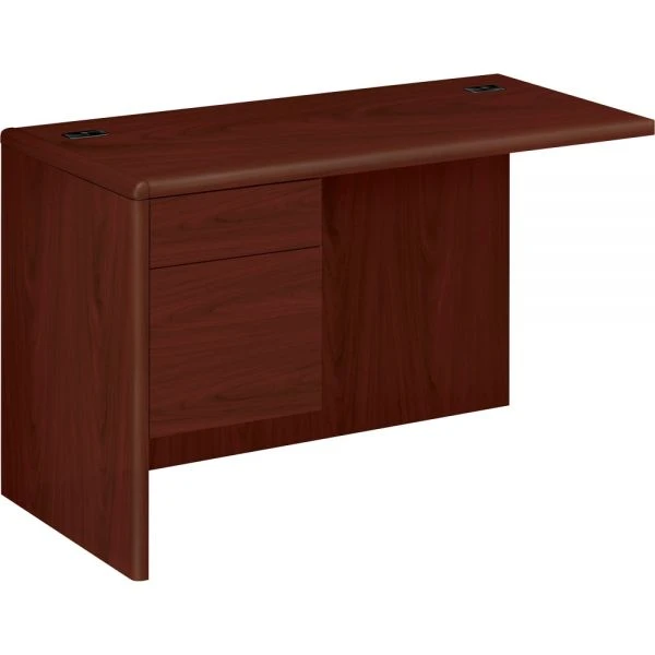 HON 10700 "L" Workstation Return, Left 3/4 Pedestal, 48w X 24d X 29.5h, Mahogany 8 HON 10700 "L" Workstation Return, Left 3/4 Pedestal, 48w X 24d X 29.5h, Mahogany - Image 8