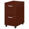 Bush Business Furniture Series C: Mahogany 2 Drawer Mobile Pedestal - Assembled