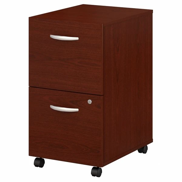 Bush Business Furniture Series C: Mahogany 2 Drawer Mobile Pedestal - Assembled 1 Bush Business Furniture Series C: Mahogany 2 Drawer Mobile Pedestal - Assembled