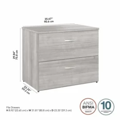 Bush Business Furniture Studio A 2 Drawer Lateral File Cabinet In Platinum Gray - Assembled -office furniture sale e6bd2c14134dbaac9146988467e8648112