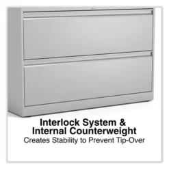 Alera Lateral File, 2 Legal/Letter-Size File Drawers, Light Gray, 42" X 18.63" X 28" -office furniture sale e745a68c3f28292568c7d3938a09e04a08