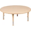 Wren 45" Round Natural Plastic Height Adjustable Activity Table