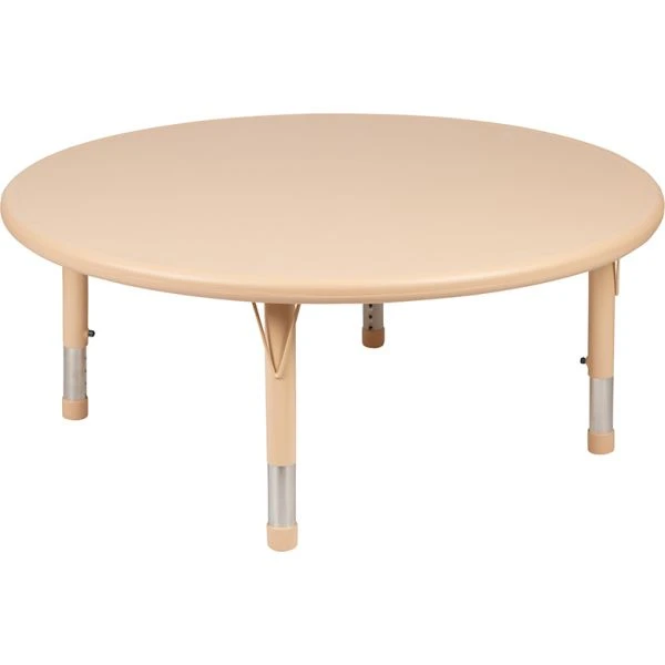 Wren 45" Round Natural Plastic Height Adjustable Activity Table 1 Wren 45" Round Natural Plastic Height Adjustable Activity Table