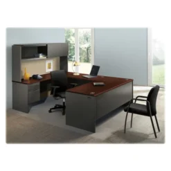 HON Metro Classic Series Left Pedestal "L" Workstation Desk, 66" X 30" X 29.5", Mahogany/Charcoal 9 HON Metro Classic Series Left Pedestal "L" Workstation Desk, 66" X 30" X 29.5", Mahogany/Charcoal -office furniture sale e7863e07a74a7744dd1239661a71c879a9 2