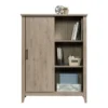Sauder Summit Station 52"H Bookcase With Sliding Door, Laurel Oak