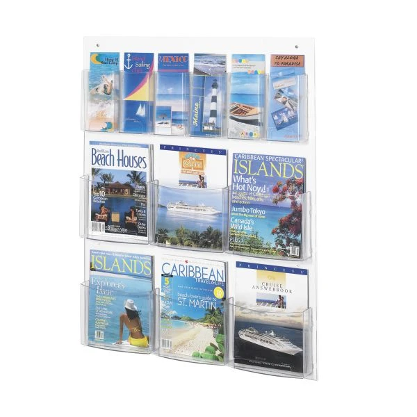 Safco Clear2c™ 6 Magazine And 6 Pamphlet Display 1 Safco Clear2c™ 6 Magazine And 6 Pamphlet Display