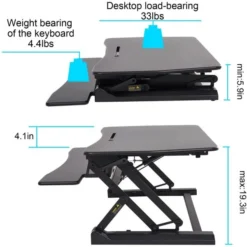 NETPATIBLES - IMSOURCING Sit To Standing Desk Converter - Black -office furniture sale e7ca4f4008df7f61e5ae0e74ce6fb66548