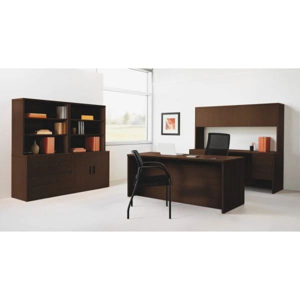 HON 10500 Series "L" Workstation Left Pedestal Desk, 66" X 30" X 29.5", Mahogany 2 HON 10500 Series "L" Workstation Left Pedestal Desk, 66" X 30" X 29.5", Mahogany - Image 2