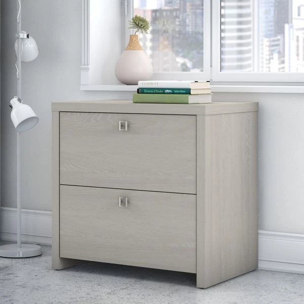 Office By Kathy Ireland Echo Lateral File Cabinet In Gray Sand 2 Office By Kathy Ireland Echo Lateral File Cabinet In Gray Sand - Image 2