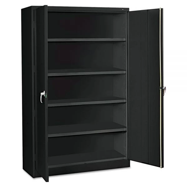 Tennsco Assembled Jumbo Steel Storage Cabinet, 48w X 18d X 78h, Black 6 Tennsco Assembled Jumbo Steel Storage Cabinet, 48w X 18d X 78h, Black - Image 6