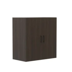 Mirella Wood Door Storage Cabinet, Southern Tobacco