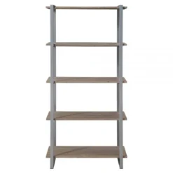 Trezza 60"H 4-Shelf Bookcase, Light Oak -office furniture sale e947679bf7fddce0868d25edd6dfe36be4