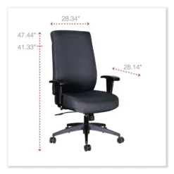 Alera Wrigley Series High Performance High-Back Synchro-Tilt Task Chair, Supports 275 Lb, 17.24" To 20.55" Seat Height, Black 13 Alera Wrigley Series High Performance High-Back Synchro-Tilt Task Chair, Supports 275 Lb, 17.24" To 20.55" Seat Height, Black -office furniture sale e9f1f10738521b30e0a38674cb5e536b84