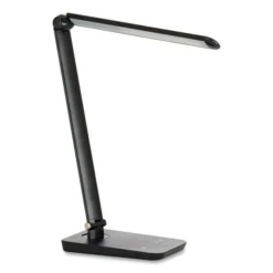 Safco Vamp LED Wireless Charging Lamp, Multi-pivot Neck, 16.75" High, Black, Ships In 1-3 Business Days