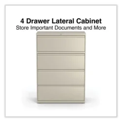 Alera Lateral File, 4 Legal/Letter-Size File Drawers, Putty, 36" X 18.63" X 52.5" 12 Alera Lateral File, 4 Legal/Letter-Size File Drawers, Putty, 36" X 18.63" X 52.5" -office furniture sale ea39a216309cf23760f3665a9ac7702018