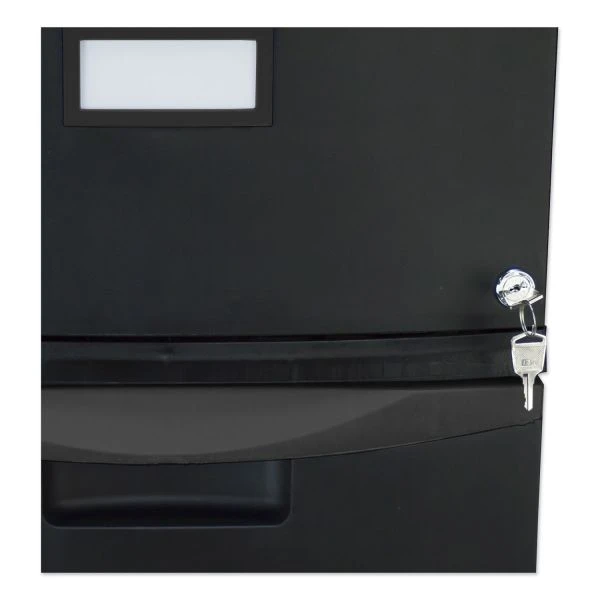 Storex Two-Drawer Mobile Filing Cabinet, 2 Legal/Letter-Size File Drawers, Black, 14.75" X 18.25" X 26" 5 Storex Two-Drawer Mobile Filing Cabinet, 2 Legal/Letter-Size File Drawers, Black, 14.75" X 18.25" X 26" - Image 5