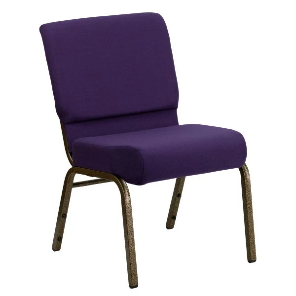 Flash Furniture Purple Fabric Church Chair 2 Flash Furniture Purple Fabric Church Chair - Image 2