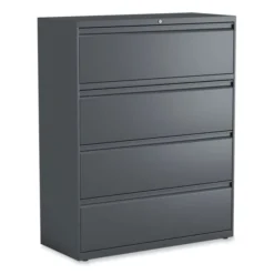 Alera Lateral File, 4 Legal/Letter/A4/A5-Size File Drawers, Charcoal, 42" X 18.63" X 52.5"