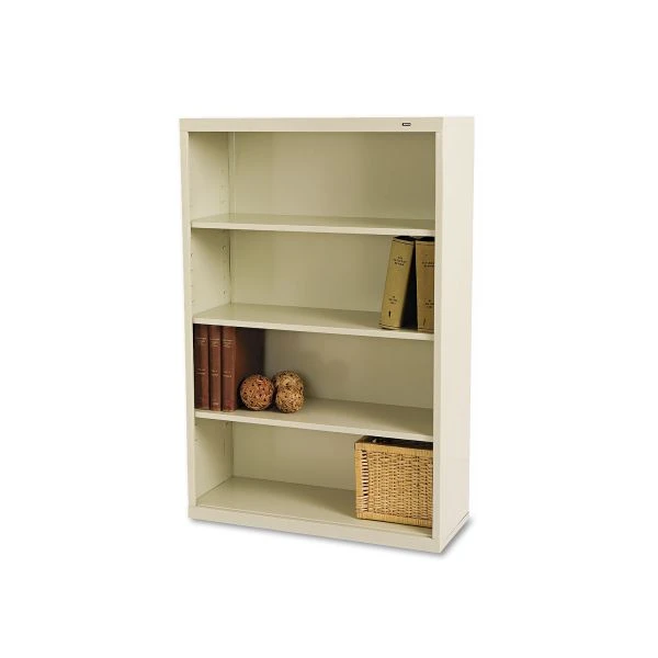 Tennsco Metal Bookcase, Four-Shelf, 34.5w X 13.5d X 52.5h, Putty 1 Tennsco Metal Bookcase, Four-Shelf, 34.5w X 13.5d X 52.5h, Putty