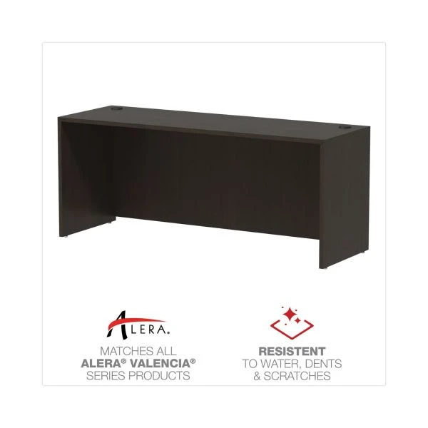 Alera Valencia Series Credenza Shell, 70.88w X 23.63d X 29.5h, Espresso 5 Alera Valencia Series Credenza Shell, 70.88w X 23.63d X 29.5h, Espresso - Image 5