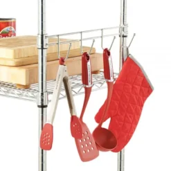 Alera Hook Bars For Wire Shelving, Four Hooks, 18" Deep, Silver, 2 Bars/Pack -office furniture sale ebe2b448c372b9692ae2c097467e9b619e