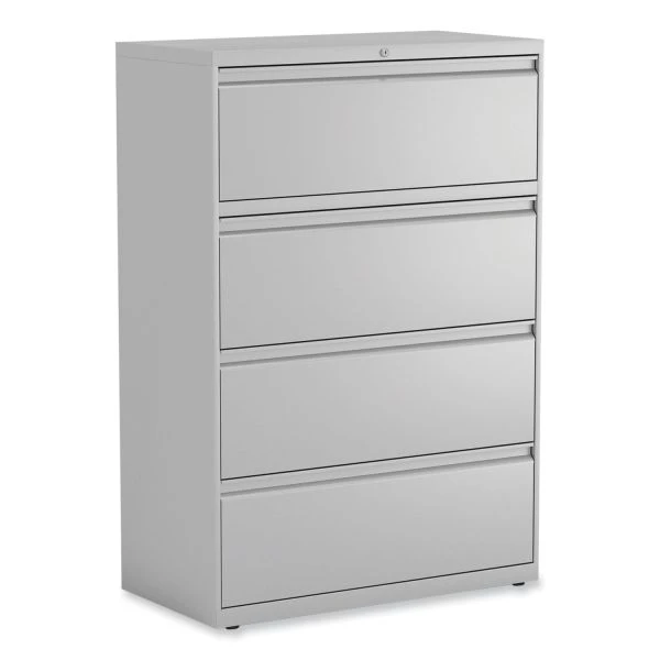 Alera Lateral File, 4 Legal/Letter-Size File Drawers, Light Gray, 36" X 18.63" X 52.5" 1 Alera Lateral File, 4 Legal/Letter-Size File Drawers, Light Gray, 36" X 18.63" X 52.5"
