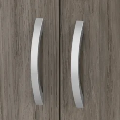 Bush Business Furniture Hybrid Tall 5 Shelf Bookcase With Doors In Modern Hickory -office furniture sale ec8164f45399f691824ec1258a38d8e9cd