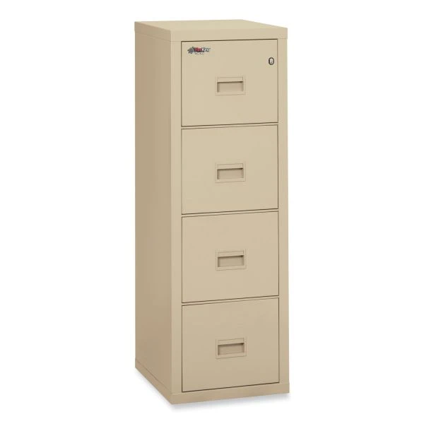 FireKing Compact Turtle Insulated Vertical File, 1-Hour Fire Protection, 4 Legal/Letter File Drawer, Parchment, 17.75 X 22.13 X 52.75 1 FireKing Compact Turtle Insulated Vertical File, 1-Hour Fire Protection, 4 Legal/Letter File Drawer, Parchment, 17.75 X 22.13 X 52.75