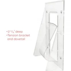 Deflecto Stand-Tall Wall-Mount Literature Rack, Magazine, 9.13w X 3.25d X 11.88h, Clear -office furniture sale ed12892567b0102dc12027df8feb5c9ce6
